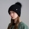 卡蒙羊绒秋冬帽子防风针织帽女2025新款登山防寒红色毛线帽护耳帽KM-9577 商品缩略图2