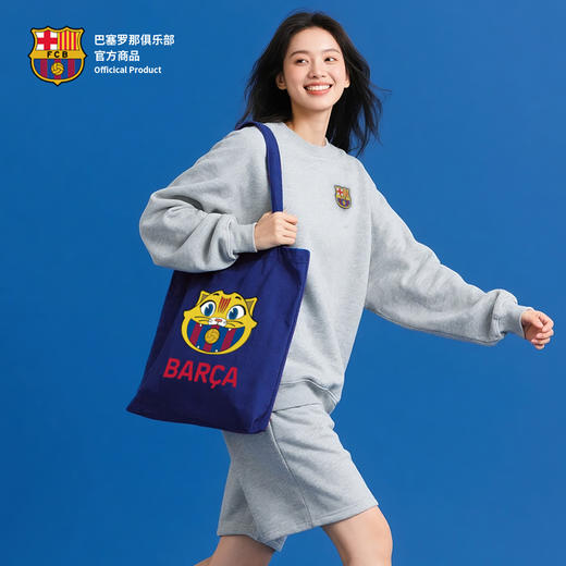 【官方正版】巴塞罗那俱乐部｜巴萨CAT涂鸦帆布包球迷周边背包 商品图1