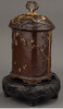 独角鹿西洋古董 1880年代日本一光堂出品宫部篤良制作「蟠龙山水」金银象嵌赤铜漆木经橱箪笥 商品缩略图4