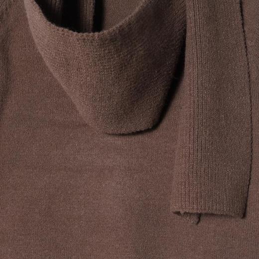 363SDSA秋冬新款痞帅男装美式复古可拆卸围巾V领毛衣百搭时尚针织衫 商品图3