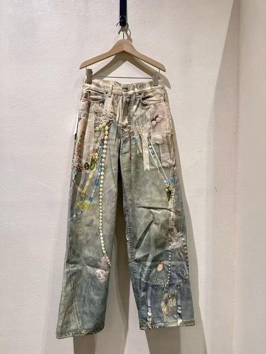 女款印花牛仔裤长裤001 商品图0