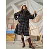 【暖冬内购】两三事梵高文艺棋格密语2025冬季新款刺绣口袋格子连帽毛呢外套女 商品缩略图3