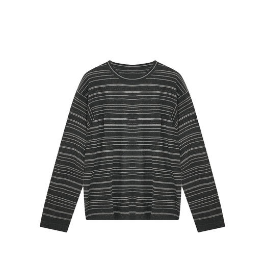 N°28 2025 秋季新款条纹长袖打底毛衣长袖圆领上衣895371M008 商品图1