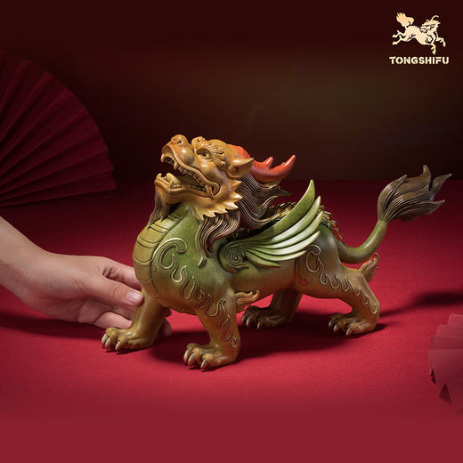 铜师傅《金背貔貅》桌面客厅电视柜家居装饰工艺品铜摆件 商品图7