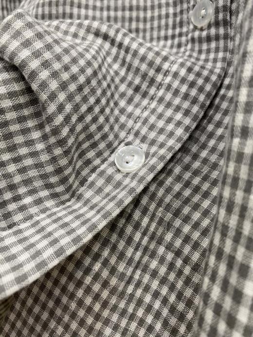 松植屋女款水洗色织圆领长袖套装100%纯棉双层纱透气亲肤织 商品图6