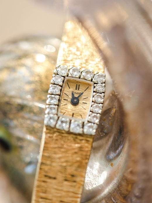 独角鹿西洋古董 1960年代瑞士著名钟表世家出品18K黄金镶嵌钻石女士机械腕表 商品图4