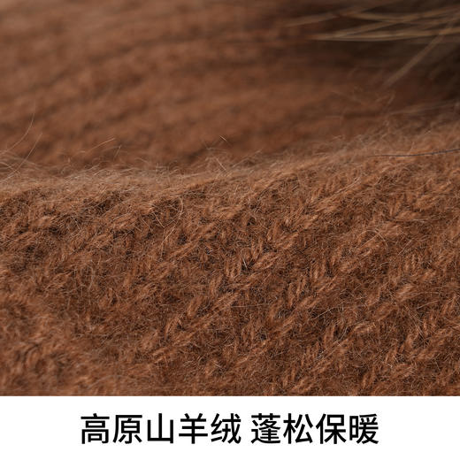 卡蒙羊绒秋冬帽子防风针织帽女2025新款登山防寒红色毛线帽护耳帽KM-9577 商品图5