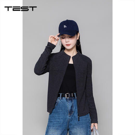 冬上新立领无帽纯色设计超百搭卫衣1254018 商品图0