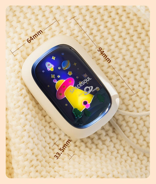 秋冬【暖手宝充电宝】带线二合一 usb便携式迷你暖宝宝生日礼物调温  商品图7