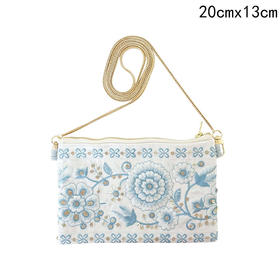 HUJI祤集横版链条斜挎包OrientMarket刺绣天鹅绒