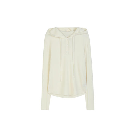 NEELLY纳俪商场同款冬季新款通勤风羊毛衫女连帽针织衫肌理感毛衣N25104A04427 商品图3