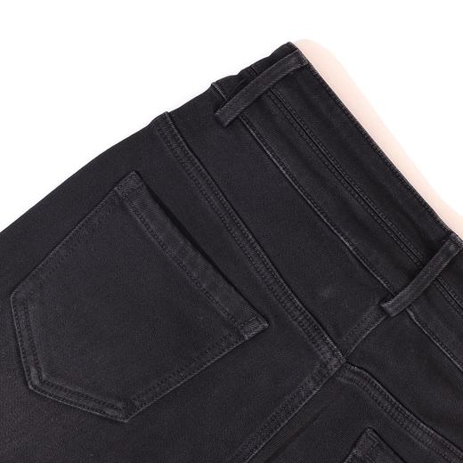 半身缘女裤 秋季植绒抓毛保暖小脚铅笔牛仔裤253302E10120038 商品图3