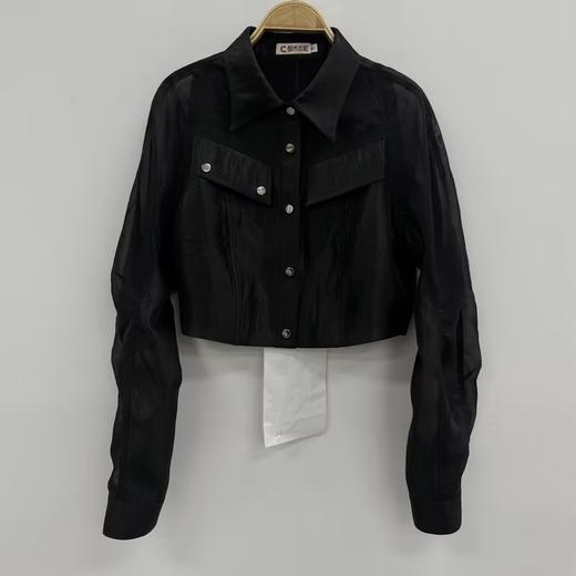 NC拼接系纽扣长袖小外套50419（黑）秋季152540060321 商品图1