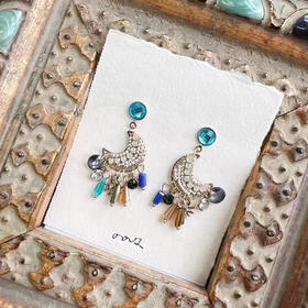 高级设计感复古水晶月亮小流苏耳环-纪念日百货门店同款166693441