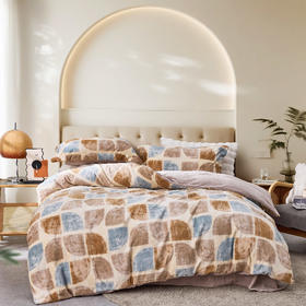 多喜爱 美眠康 牛奶绒套件 炫彩-黄【不炸毛】【不起静电】【不掉毛】