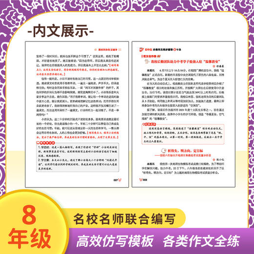初中生分类作文同步辅导8年级 商品图4
