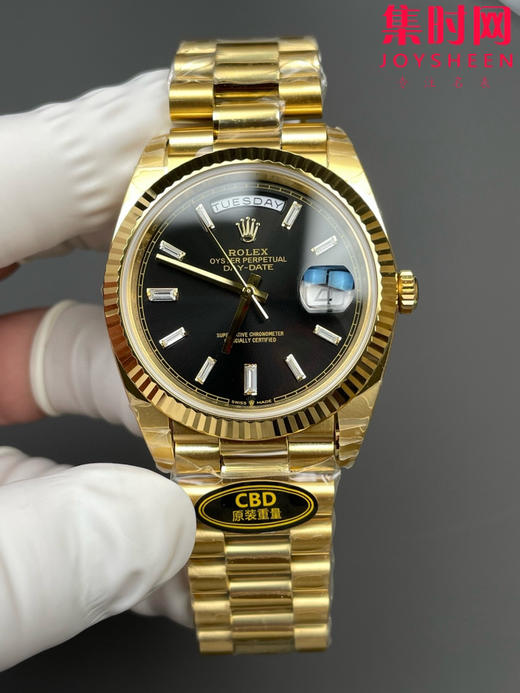 CBD配重版 V9升级版 重量200克+ 劳力士星期日历型系列 日志40mm 黑冰糖DD 商品图1