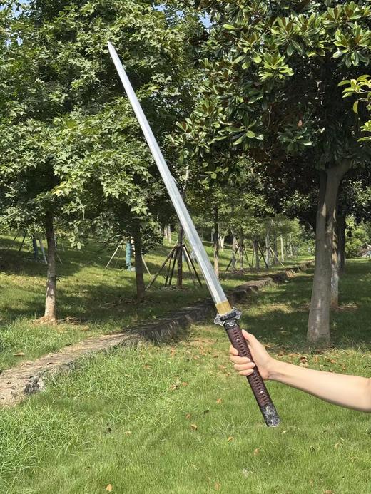 三希堂 乌骓系列  铁地卷草唐剑  未开刃 商品图5