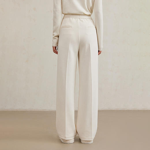 NEELLY纳俪商场同款冬新款宽松遮肉显瘦通勤白色直筒裤女休闲长裤N25104H04519 商品图1