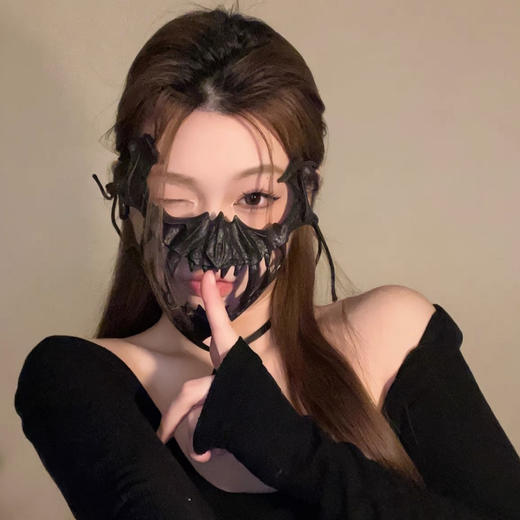 【日式妖物！cos 神还原 | 透气舒适 | 派对炸场】万圣节二次元半脸面罩猛虎夜叉天狗人狼鵺面具派对演出装扮道具。hb 商品图8