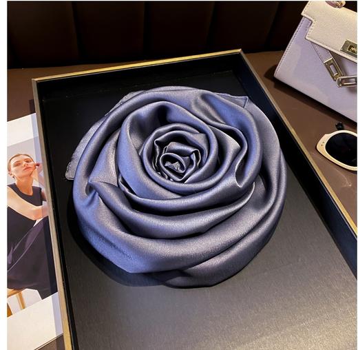 春秋新款丝巾春夏纯色仿真丝丝巾女小系脖装饰百搭女长款丝巾新款新品 商品图6