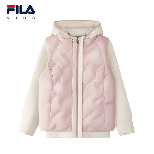 FILA KIDS斐乐童装女大童羽绒服2025冬新款两件套上衣K12G543941FPK 商品图0