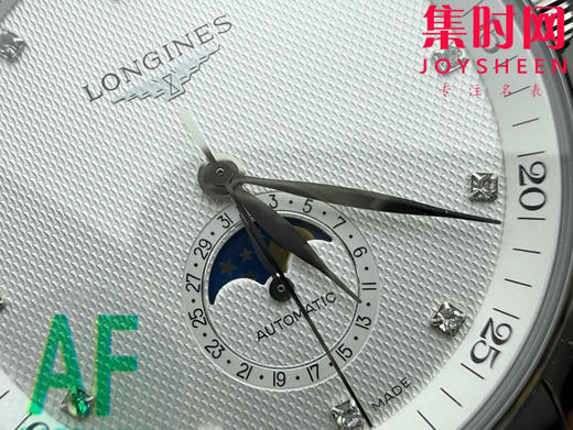 AF浪琴名匠月相系列 四针月相 名匠月相42mm 白盘钻面 自动机械 男士腕表 商品图4