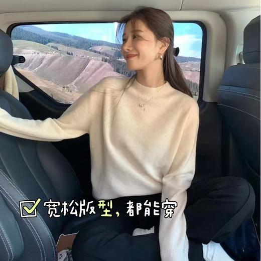 衣本素 半高领纯色百搭一线成衣100%羊毛衫【3-5天发货】 商品图1