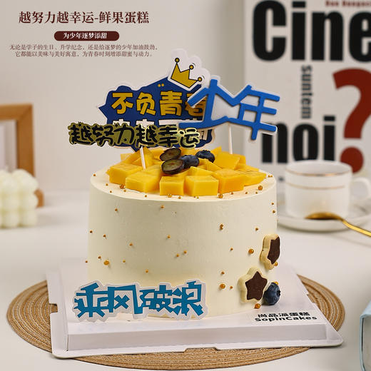 越努力越幸运｜青春元气鲜果蛋糕，为少年逐梦添甜【惠州】 商品图0