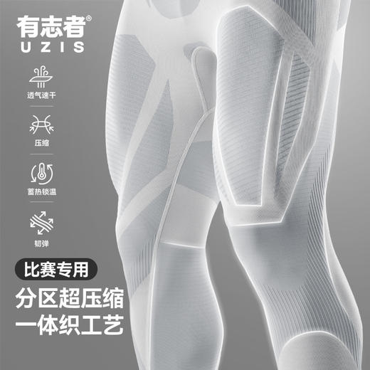 有志者UZIS运动速干新长裤男秋冬高弹训练压缩打底裤健身运动爆能 商品图0