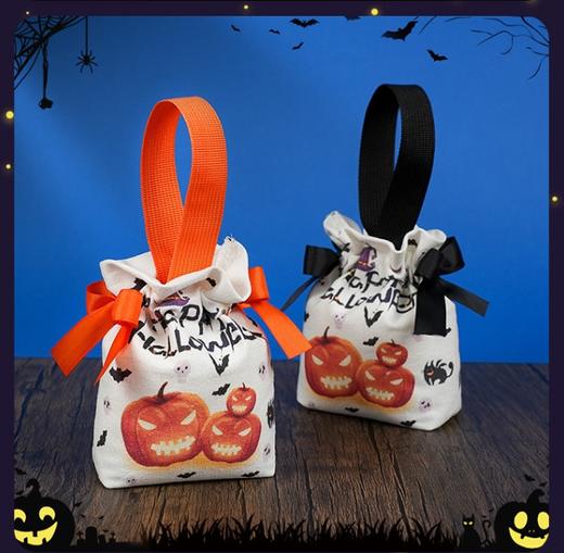 【耐脏帆布！萌趣南瓜 | 讨糖神器】万圣节礼品袋儿童南瓜手提袋帆布礼物包装讨糖袋道具幼儿园伴手礼。hb 商品图1
