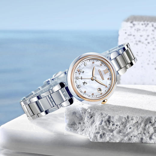 西铁城/CITIZEN光动能多局电波时尚女表ES9466-65W 商品图5