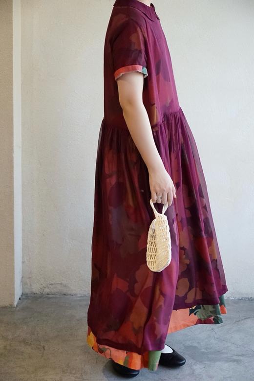 Nitto紫色薄纱长罩裙 商品图0