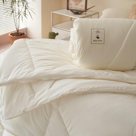 南方生活德绒保暖仿鹅绒冬被200*230cm-7.5斤(白色/粉色/灰色） 商品图5