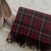 复古风围巾新年红色格子围巾女韩系披肩围脖冬加厚保暖仿羊绒格子围巾新款新品 商品缩略图3