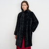 EITIE爱特爱黑色立领保暖中长款水貂毛皮草外套大衣2025冬季新款D2593909X 商品缩略图3