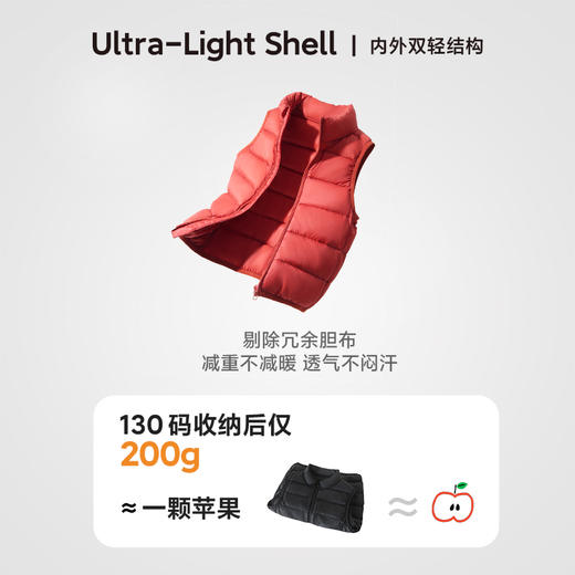 fx-咕噜日记【90白鸭绒 微拒水防静电】经典百搭羽绒马甲PDMJ2203 商品图4