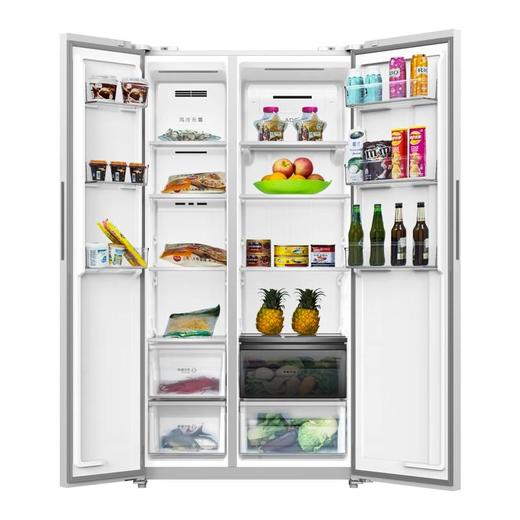 美菱 冰箱 BCD-531WPB 531升 对开门 风冷 变频 一级能效 电脑控温 钢化玻璃  底部散热 90°开门 月影灰颜色 商品图5