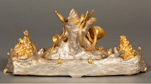 独角鹿西洋古董 19世纪法国出品「战争与和平」主题铜鎏金雕饰墨水台 商品图4