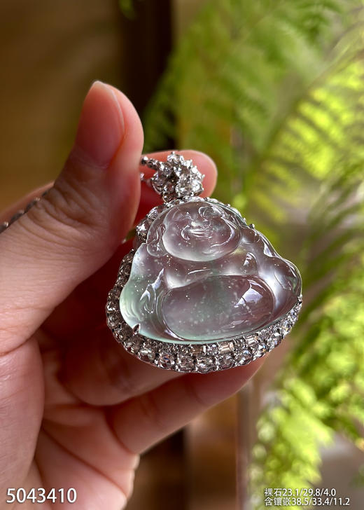 玻璃种飘翠佛公吊坠【5043410】具体价格微信咨询 商品图3