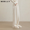NEELLY纳俪商场同款冬新款宽松遮肉显瘦通勤白色直筒裤女休闲长裤N25104H04519 商品缩略图0