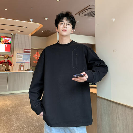 英国轻奢Schenvega 爆款迪桑平纹落肩长袖T恤卫衣A72-7905 商品图10