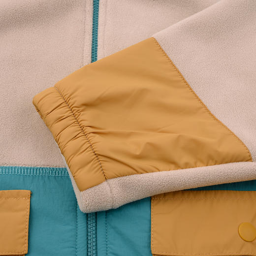 棉果果冬季新品男童奥利绒保暖加绒拼色双面绒外套M412100425753 商品图2