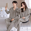 情侣睡衣翻领开衫长袖韩版可爱女士大码男士秋冬款家居服外穿套装 商品缩略图3