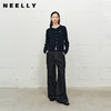 NEELLY纳俪商场同款冬新款时尚高腰阔腿牛仔裤女修饰百搭直筒长裤N25101H01022 商品缩略图0
