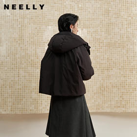 NEELLY纳俪商场同款冬季新款舒适机能风短款羽绒服女率性简约外套N25102L01046