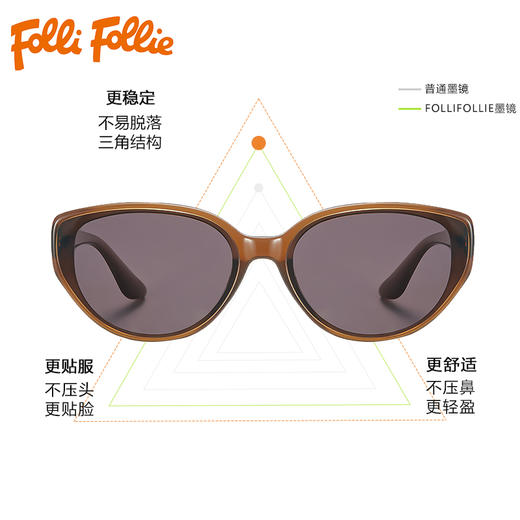 follifollie猫眼太阳镜 墨镜高级防紫外线女款 商品图8