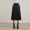 NEELLY纳俪商场同款冬季新款黑色百褶裙女A字垂感半身裙中长款N25104E04538 商品缩略图1