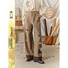 两三事梵高文艺复古手账2025冬新款立体钩花格子翻边裤脚休闲裤女 商品缩略图0
