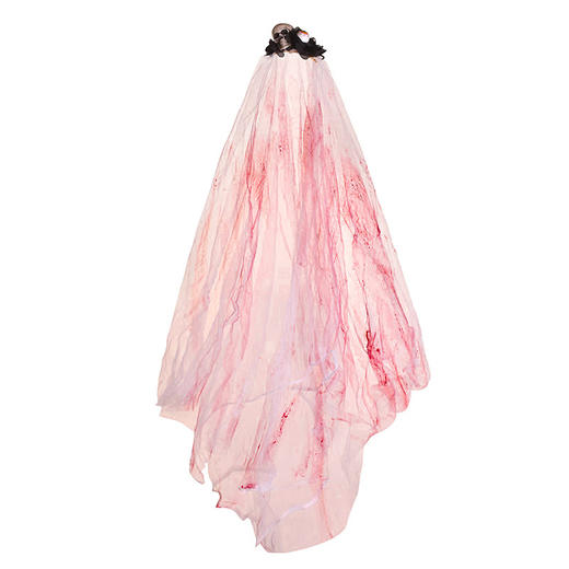 【沉浸式恐怖！密室专属 | 血浆逼真】万圣节鬼新娘撒血白色头纱鬼屋恐怖密室逃脱服饰道具血染头纱装饰。hb 商品图4